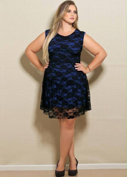 Vestido renda blue